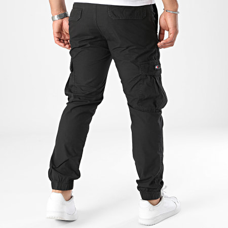 Tommy Jeans - Pantaloni cargo Ethan Ripstop 9490 nero