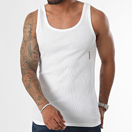 HUGO - Set van 2 tanktops 50469790 Wit Oranje