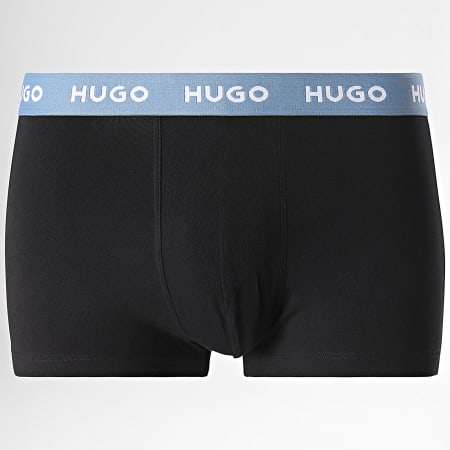 HUGO - Lote de 3 Boxers 50517878 Negro Azul Verde Naranja