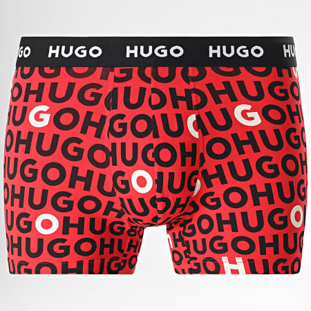 HUGO - Set van 3 Design Boxers 50517887 Khaki Groen Zwart Rood