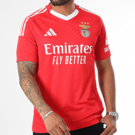 Adidas Sportswear - SL Benfica gestreept T-shirt JJ5110 Rood