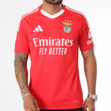 Adidas Sportswear - SL Benfica gestreept T-shirt JJ5110 Rood