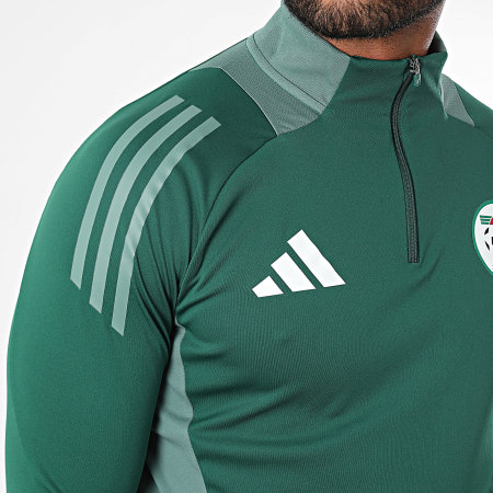 Adidas Sportswear - Sweat Zippé A Bandes Algérie JJ5985 Vert Foncé