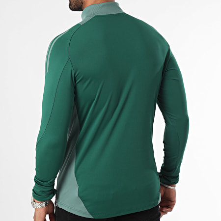 Adidas Performance - Sudadera con cremallera a rayas Argelia JJ5985 Verde oscuro