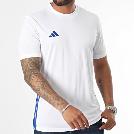 Adidas Performance - Tabela 23 Camiseta de rayas JI8824 Blanca