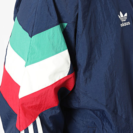 adidas - FIGC IY4628 Giacca con zip a righe blu navy