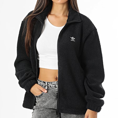 Adidas Originals - Giacca donna in pile Polar Teddy IW3165 Nero