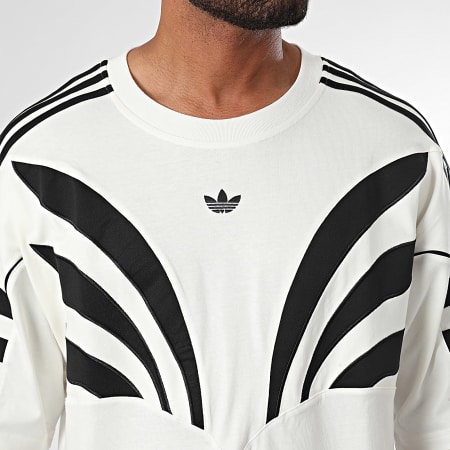 Adidas Originals - Tee Shirt Oversize Large IX6780 Beige Clair Noir