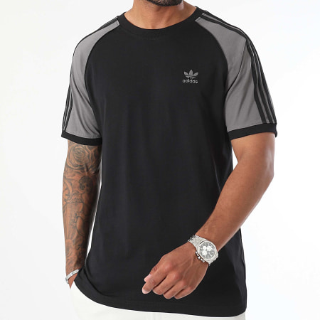 Adidas Originals - Camiseta a rayas IW5818 Negro Gris