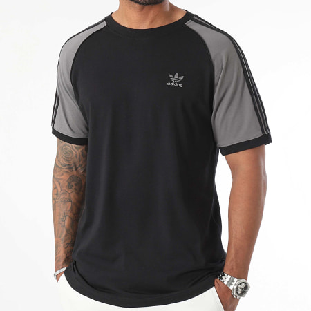 Adidas Originals - Camiseta a rayas IW5818 Negro Gris