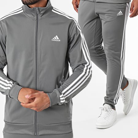 Adidas Sportswear - Ensemble De Survetement A Bandes 3 Stripes IY6649 Gris