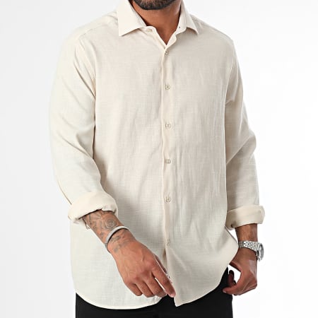 ADJ - Beige shirt met lange mouwen