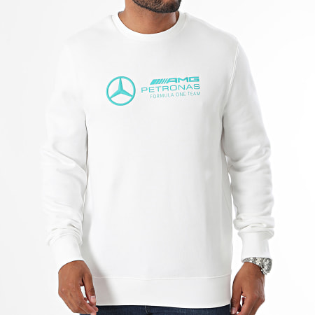 AMG Mercedes - Sudadera de cuello redondo MAPF1 701227035 Blanco