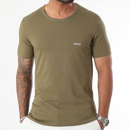 BOSS - Set van 3 T-shirts 50517856 Zwart Groen Khaki Lichtblauw