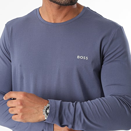 BOSS - Mix en Match T-shirt met lange mouwen 50515389 marineblauw