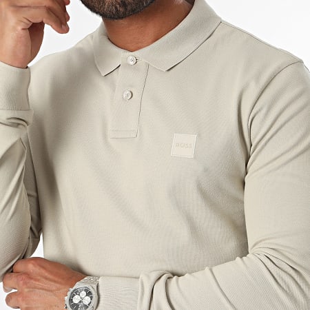 BOSS - Polo Manches Longues Passerby 50507704 Beige