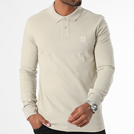 BOSS Polo Manches Longues Passerby 50507704 Beige