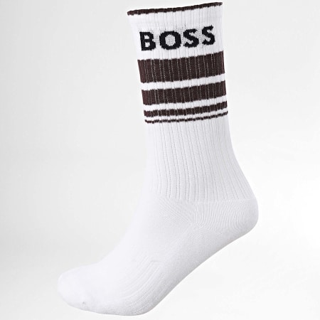 BOSS - Lot De 3 Paires De Chaussettes Rib Strip 50515143 Blanc Noir