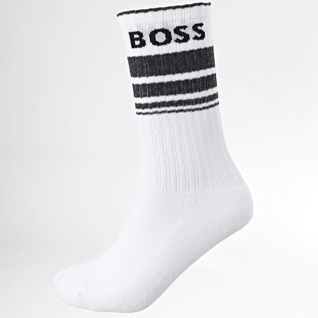 BOSS - Lot De 3 Paires De Chaussettes Rib Strip 50515143 Blanc Noir