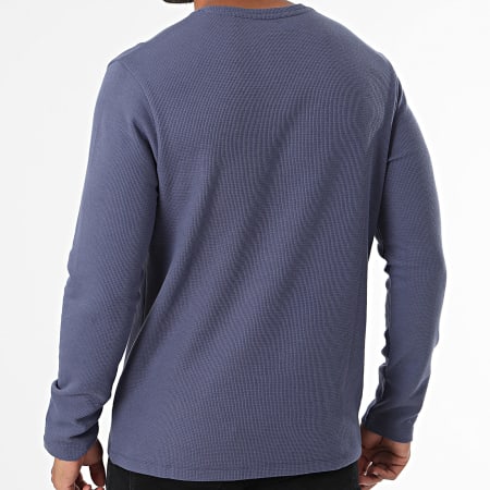 BOSS - Wafel shirt met lange mouwen 50479387 marineblauw