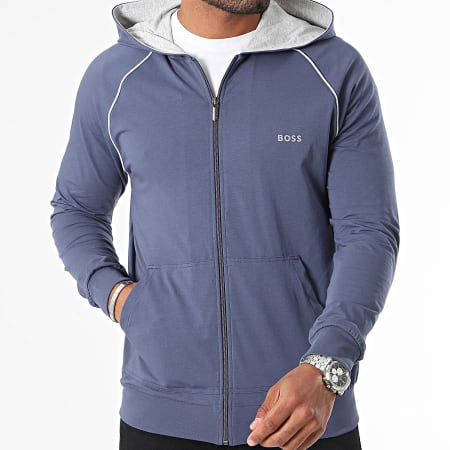 BOSS - Sudadera con capucha y cremallera Mix And Match 5055313 Azul marino