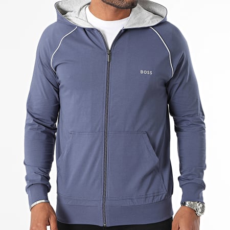 BOSS - Sudadera con capucha y cremallera Mix And Match 5055313 Azul marino