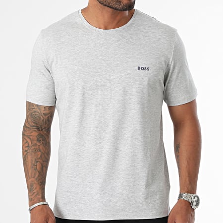 BOSS - Tee Shirt Mix And Match 50515312 Gris Chiné