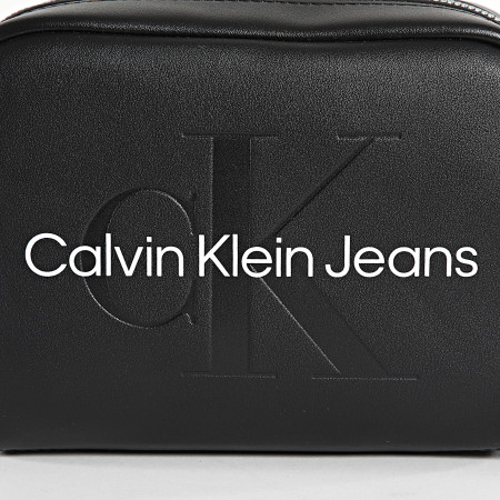 Calvin Klein - Borsa da donna con fotocamera scolpita Bag18 Mono 2220 Nero