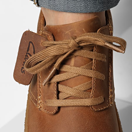 Clarks - Streethill Veterschoenen Donker Tan Lea