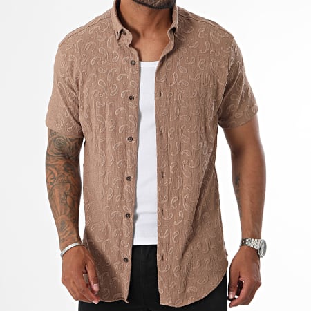 Classic Series - Camicia marrone a maniche corte