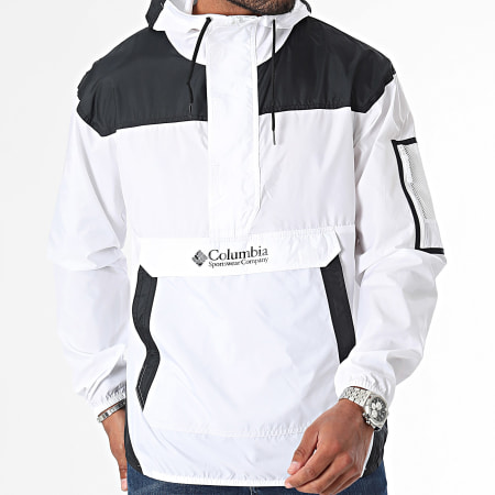 Columbia - Coupe-Vent Capuche Challenger II Windbreaker 2091001 Blanc Noir