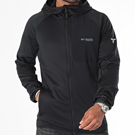 Columbia - Triple Canyon Grid Fleece Giacca con zip e cappuccio 2094973 Nero