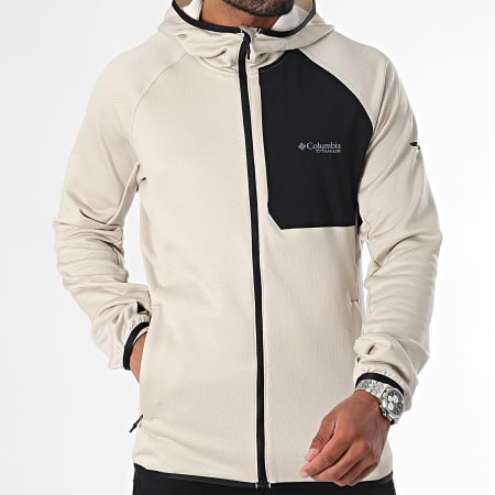 Columbia - Veste Zippée Capuche Triple Canyon Grid Fleece 2094973 Beige Noir