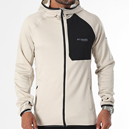 Columbia - Triple Canyon Fleece Hooded Zip Jacket 2094973 Beige Zwart