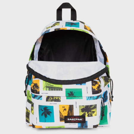 Eastpak - Mochila acolchada Blanco VerdeAmarillo Naranja Azul claro