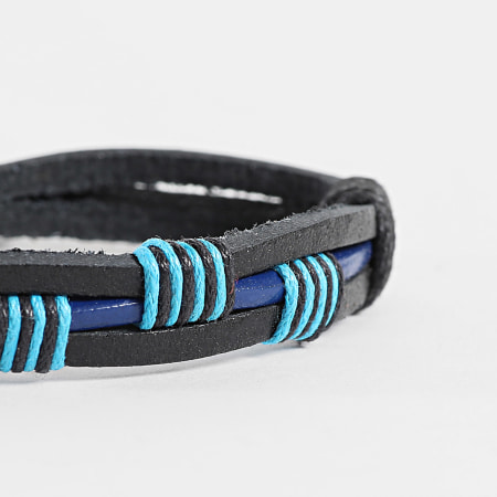 Frilivin - Bracelet Noir Bleu Clair