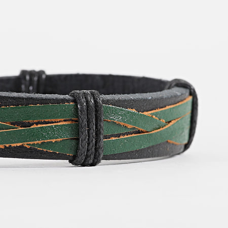 Frilivin - Bracelet Noir Vert Foncé