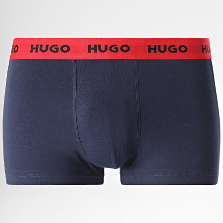 HUGO - Set van 3 boxershorts 50517878 Zwart Beige Marineblauw