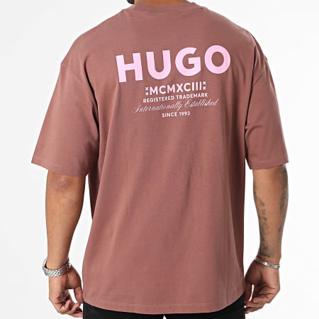 Hugo Blauw - Nalono Oversized T-shirt 50509776 Bruin