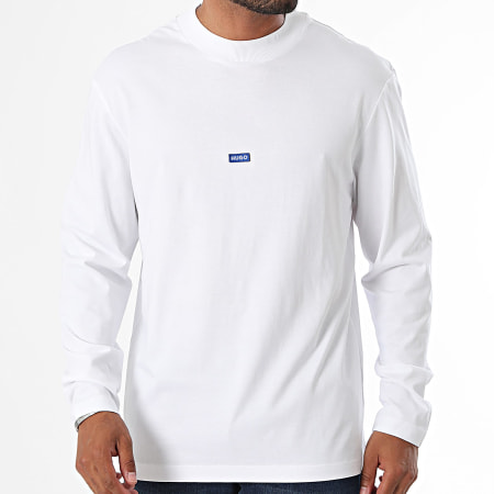 Hugo Blue - Tee Shirt Manches Longues Nilongti 50519962 Blanc