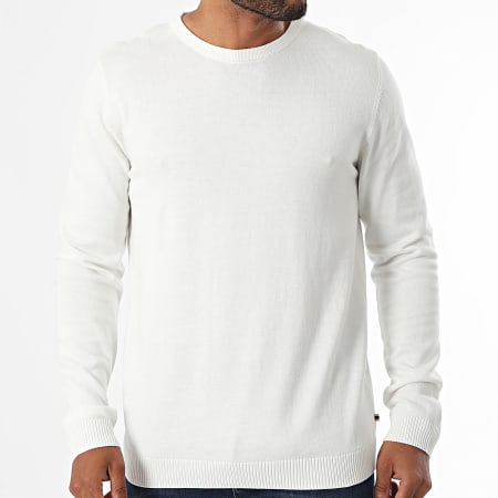 Jack And Jones - Basic Knit Sweater Blanco