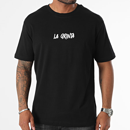 La Grinta - King Logo Oversize T-shirt Zwart