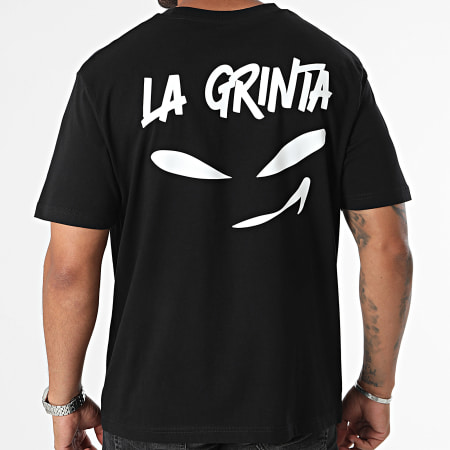 La Grinta - Maglietta nera oversize con logo