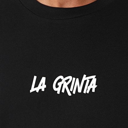 La Grinta - Maglietta nera oversize con logo