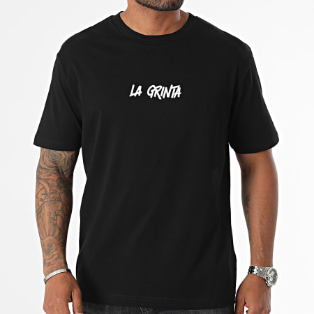 La Grinta - Camiseta negra oversize con logotipo