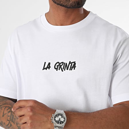 La Grinta - Wit T-shirt met oversized logo