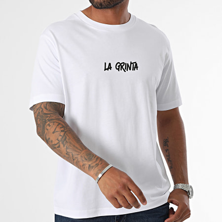 La Grinta - Wit T-shirt met oversized logo