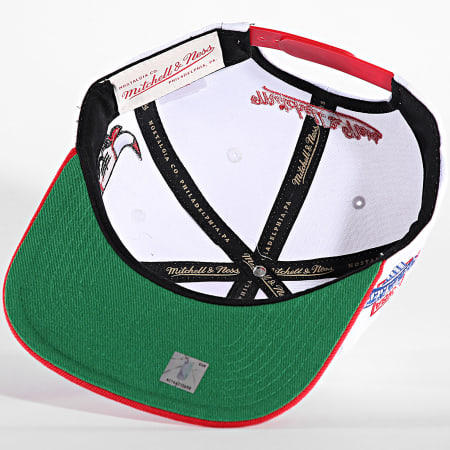 Mitchell and Ness - Cappello NBA Bigmouth Snapback Chicago Bulls Bianco Rosso