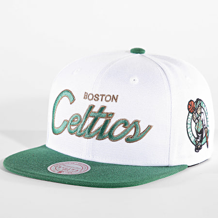 Mitchell and Ness - Casquette Snapback NBA Bigmouth Snapback Boston Celtics Blanc Vert