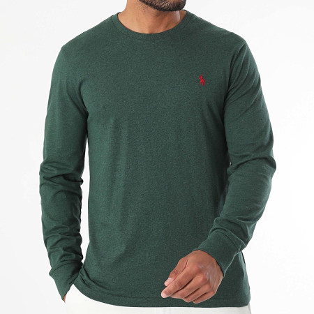 Polo Ralph Lauren - Camiseta Manga Larga Personalizada Slim Fit Classics Verde Oscuro